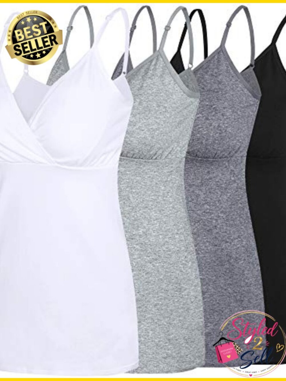 Cotton Nursing Tank Top Maternity Breastfeeding Camisole Pregnancy PJs